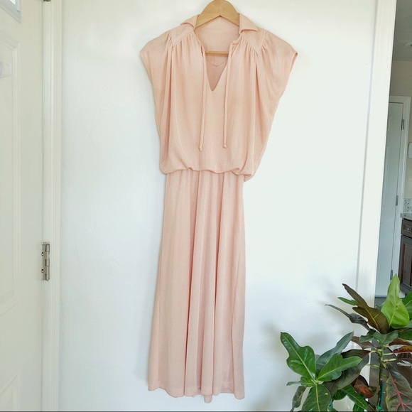 Vintage Peach Disco Dress - Picture 2 of 7